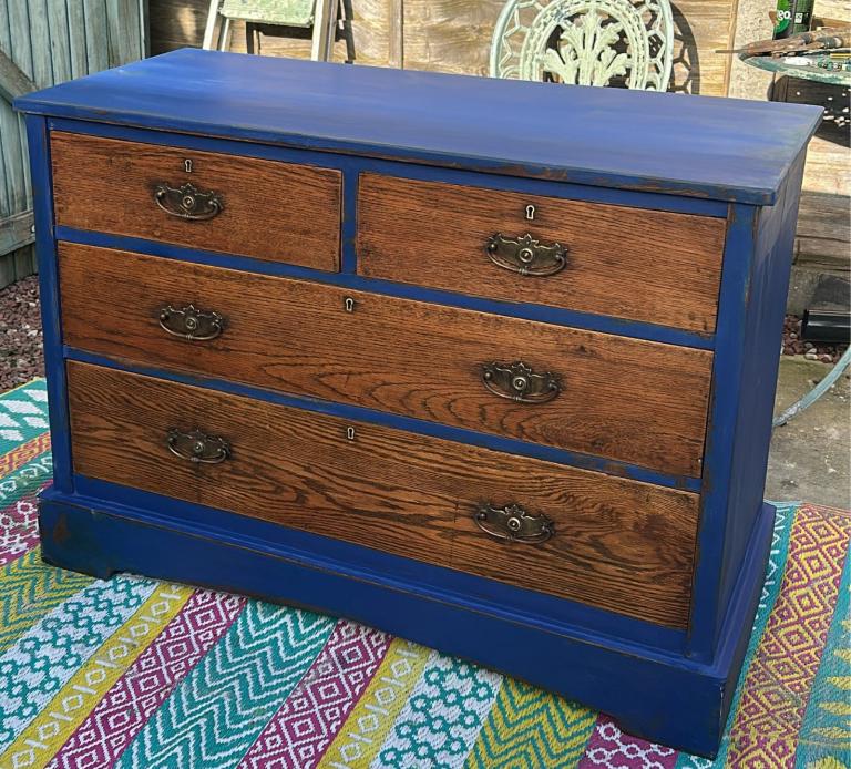 Stunning Oak Drawers painted and refurbished with Free Local Delivery
