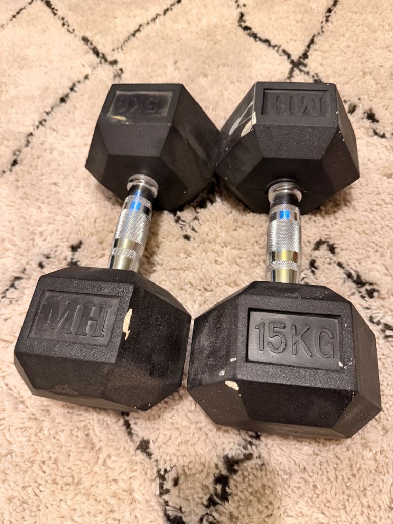 Pair 15kg Dumbbells