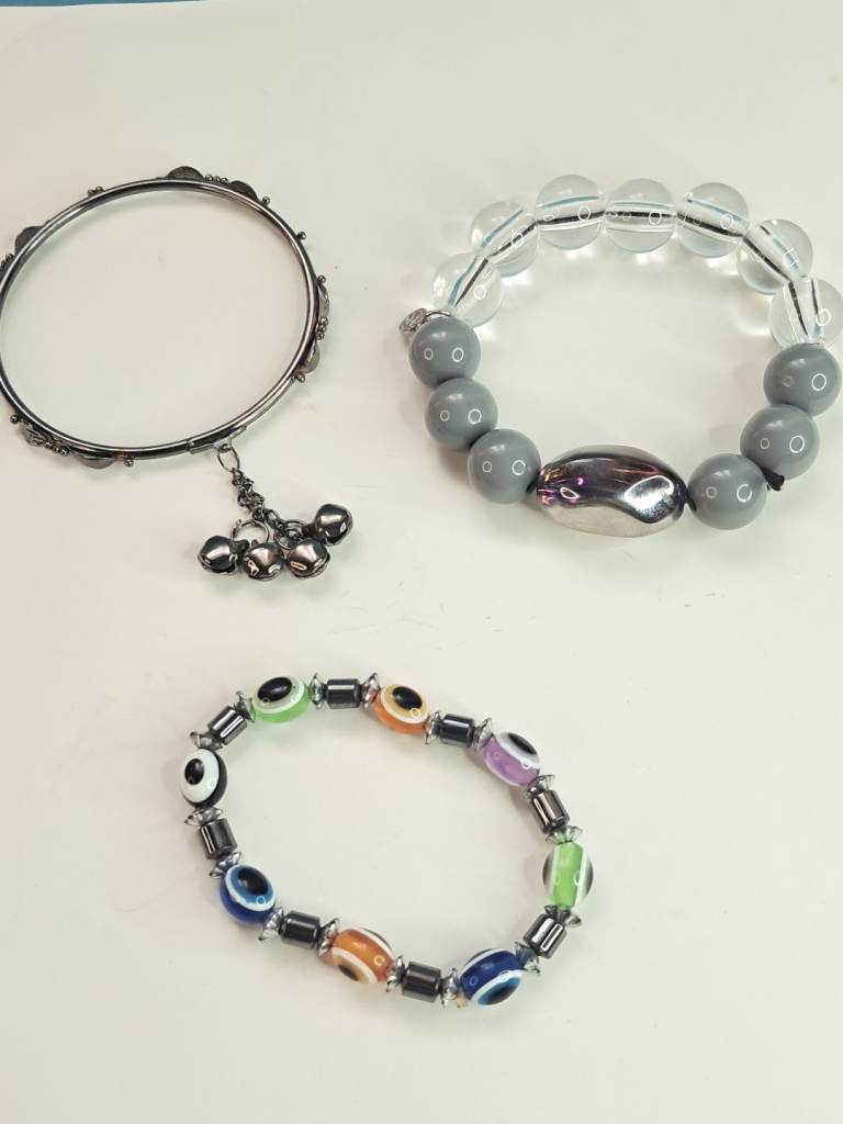 Very nice set of 3 costume jewelry bracelets