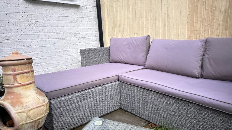 Garden Corner Sofa & Table – £50