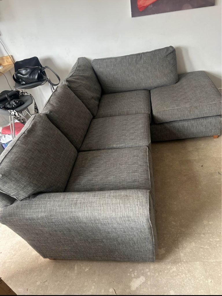 Sofa L shape grey 