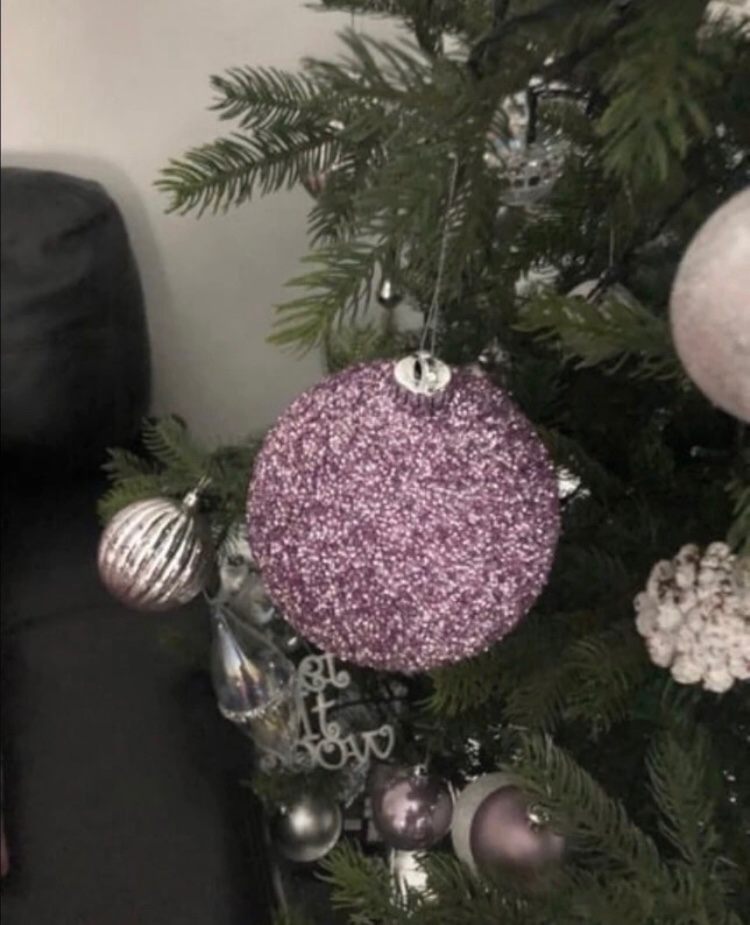 **SOLD** 6 Extra Large Mauve Beaded Christmas Tree 