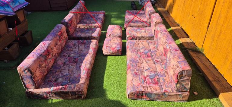 Cushions for camper caravan motorhome boat, set of 10.