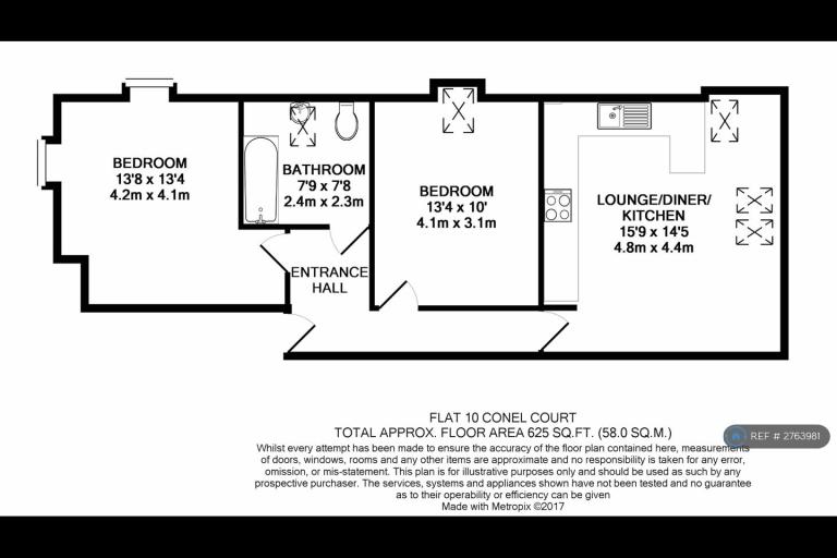 2 bedroom flat in Conel Court, Bournemouth, BH9 (2 bed) (#2763981)