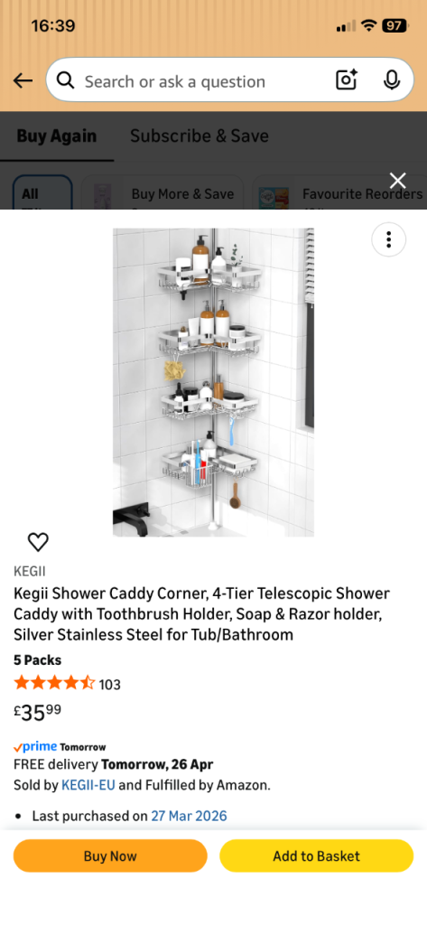 NEW shower caddy