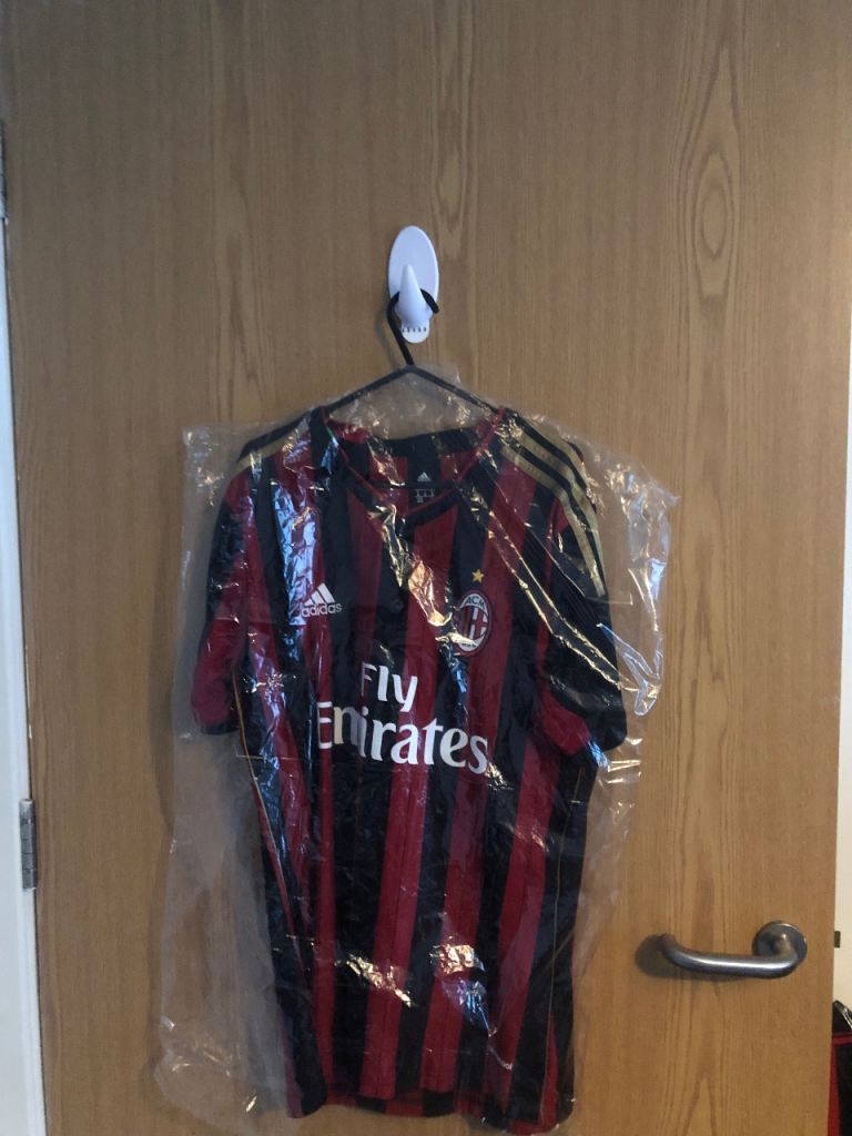 Adidas AC Milan Fly Emirates Football Shirt - Red/Black Stripes