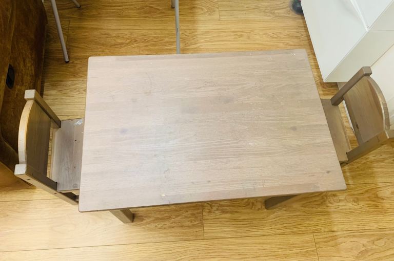 IKEA SUNDVIK Children's Table and 2 Chairs – Wood