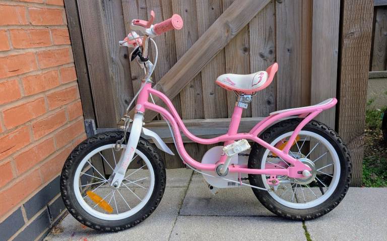 RoyalBaby pink swan girl’s bike 14"
