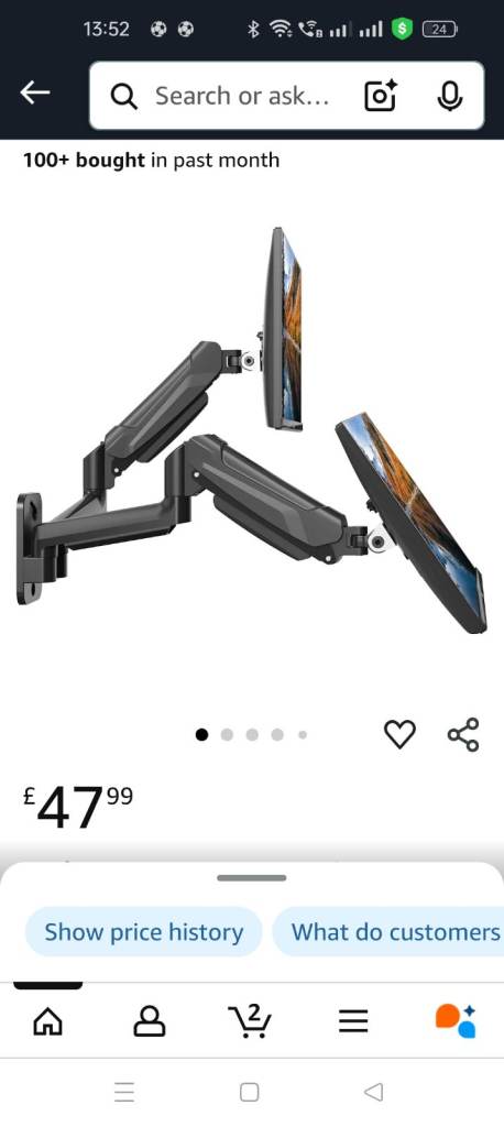 Dual mount wall mounted bracket 