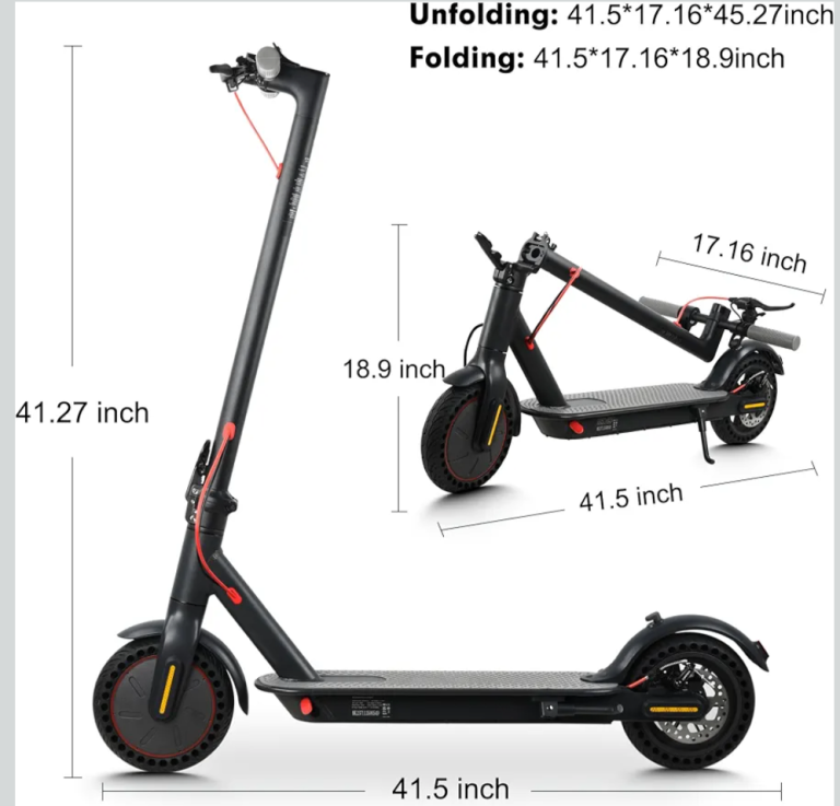  Like New Black Electric Adult Scooter - Foldable