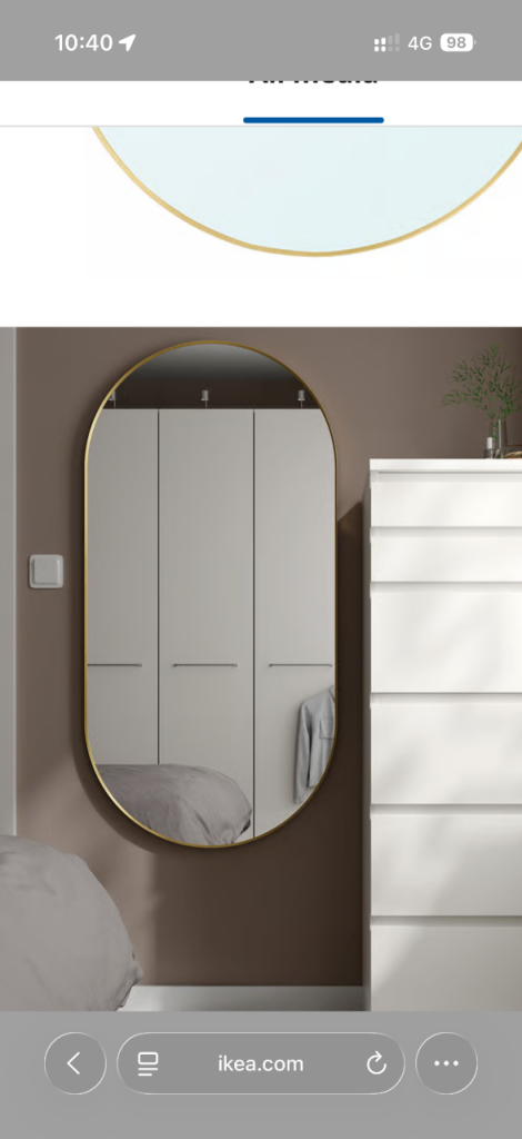 Gold mirror