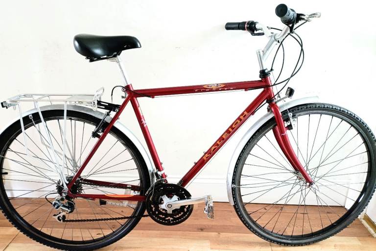 image for 🇬🇧 RALEIGH Pioneer 4130 Vingage Steel Flat Bar Road Hybrid Touring Bike SERVICED 55cm GUARANTEED 