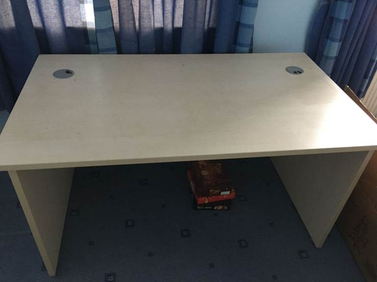 Home Office Desk Table Maple Finish 140W x 80L x 73D