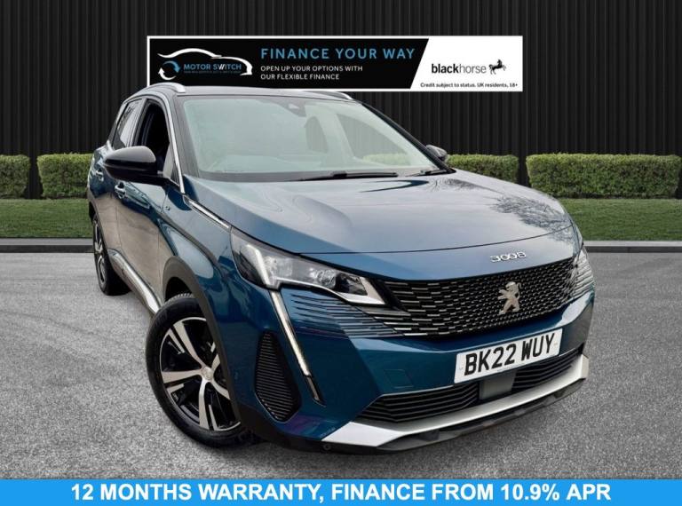 2022 22 PEUGEOT 3008 1.2 PURETECH GT SUV 5DR PETROL MANUAL EURO 6 (S/S) (130 PS)