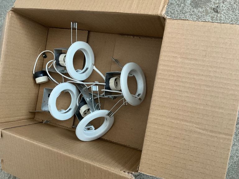 WHITE GU10 DOWNLIGHT SPOTS x FOUR