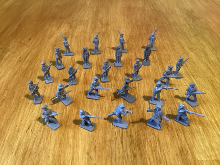 Airfix Confederate Soldiers Vintage 1860s ACW Model Toy Plastic Figures Made in England