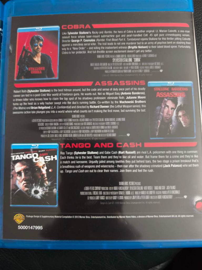 Sylvester Stallone Action 5 Film Collection Blu-Ray