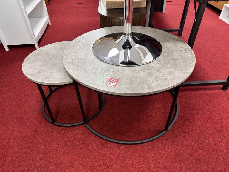 Grey Nesting Coffee Tables - Set of 2