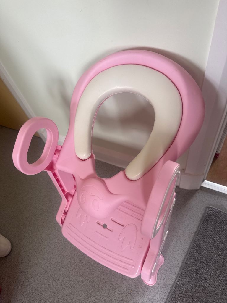 Pink Toddler Potty Training Seat with Step Stool