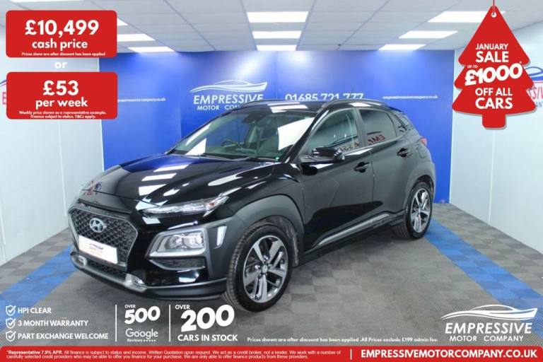 2017 67 HYUNDAI KONA 1.0 T-GDI BLUE DRIVE PREMIUM SE SUV 5DR PETROL MANUAL EURO 