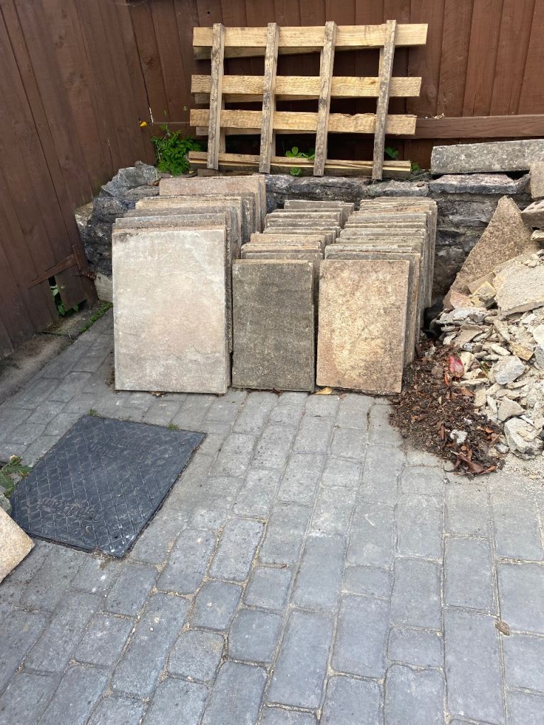 Used paving slabs