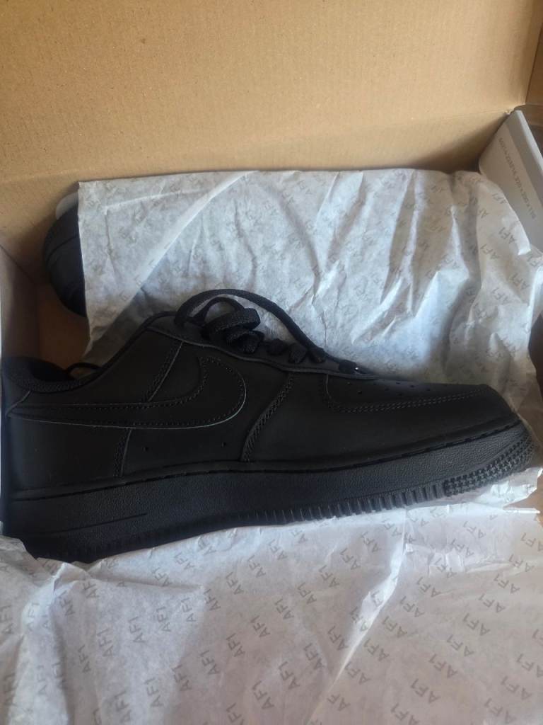 New Nike WMNS Air Force 1, Black, UK 6.5