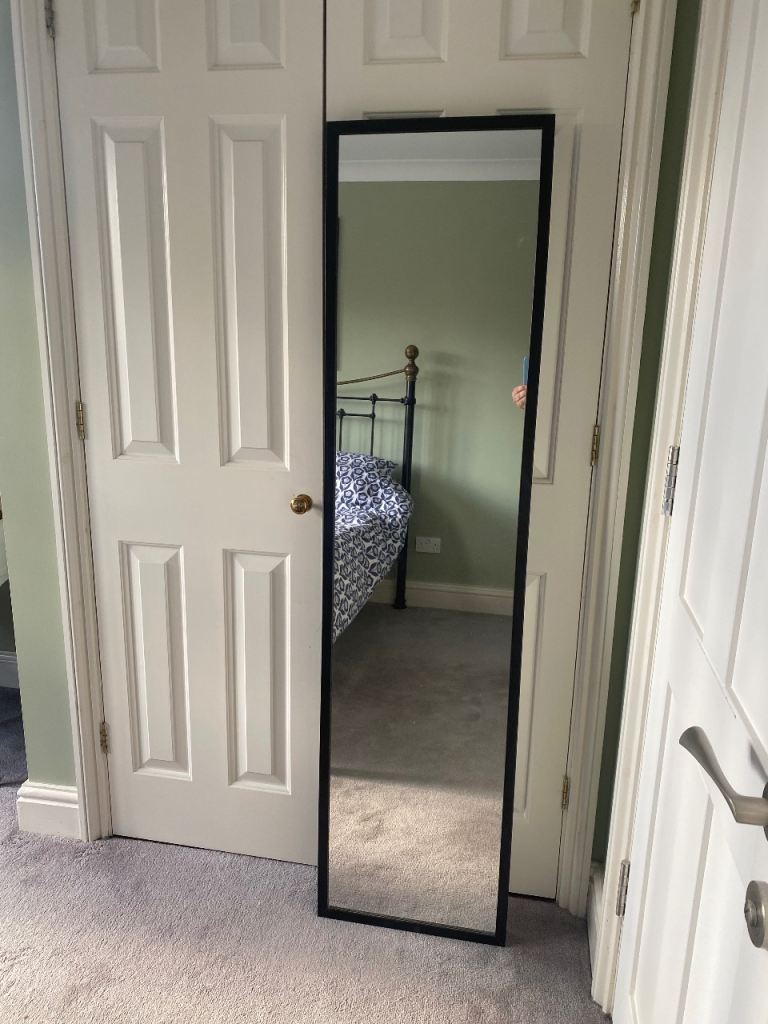 Full Length Black Framed Mirror – As Good As New