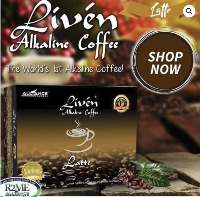 LIVEN ALKALINE COFFEE (20 SACHETS IN A BOX)