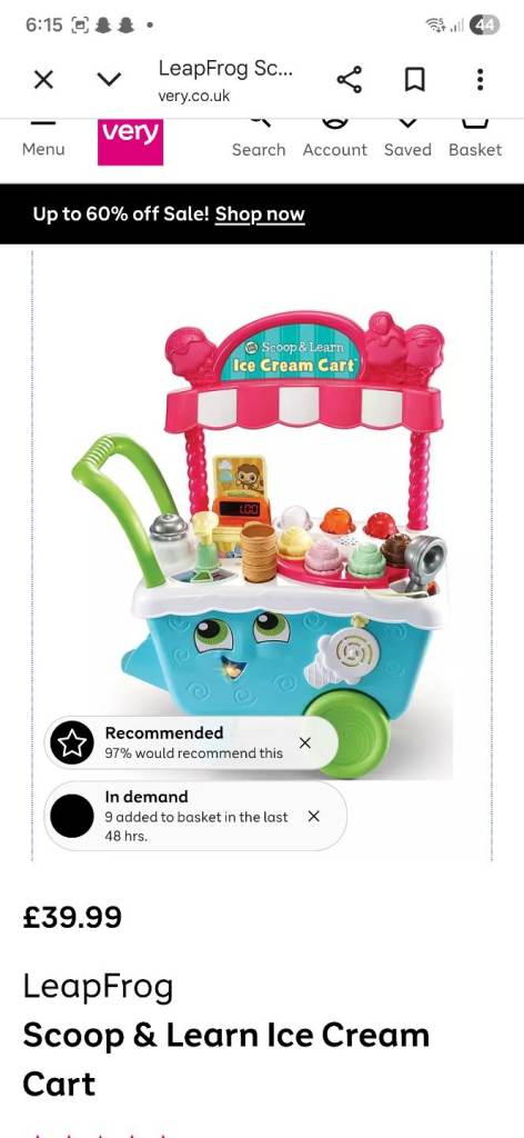 Kids Ice cream cart 