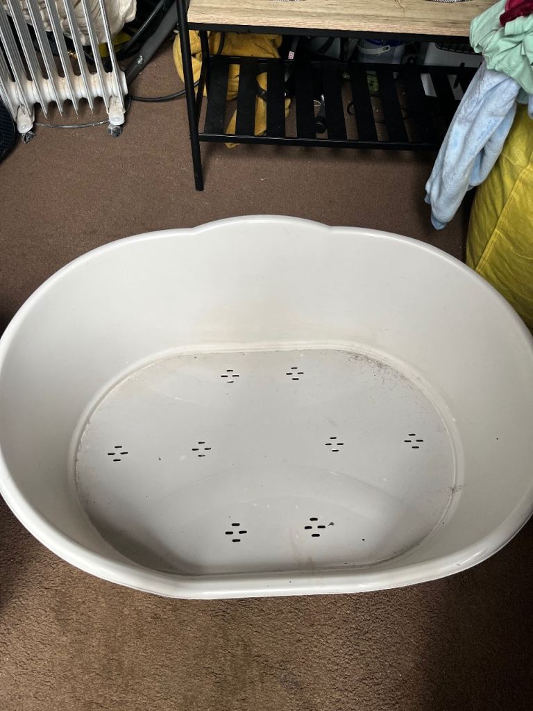 Large plastic dog bed 
