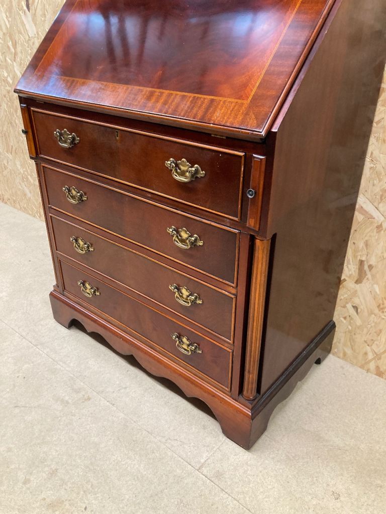 image for Delivery can be arranged.  Mahogany writing bureau.