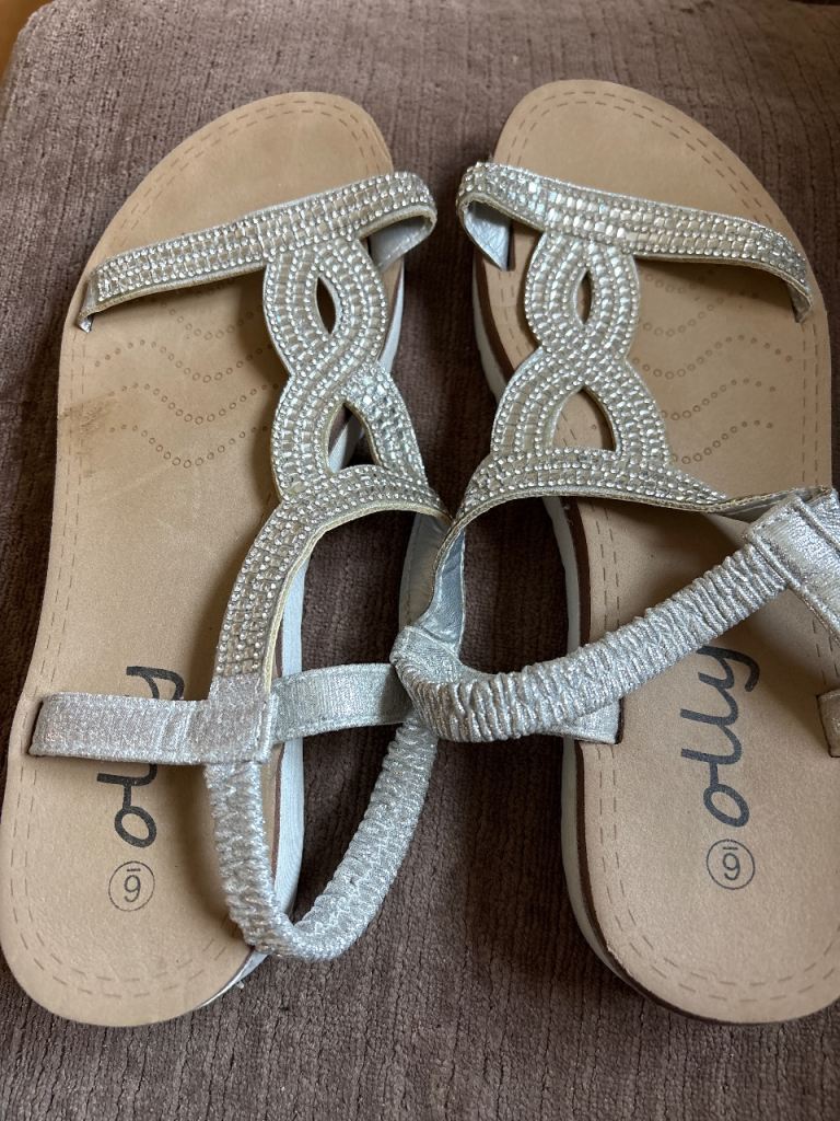 Silver sandals
