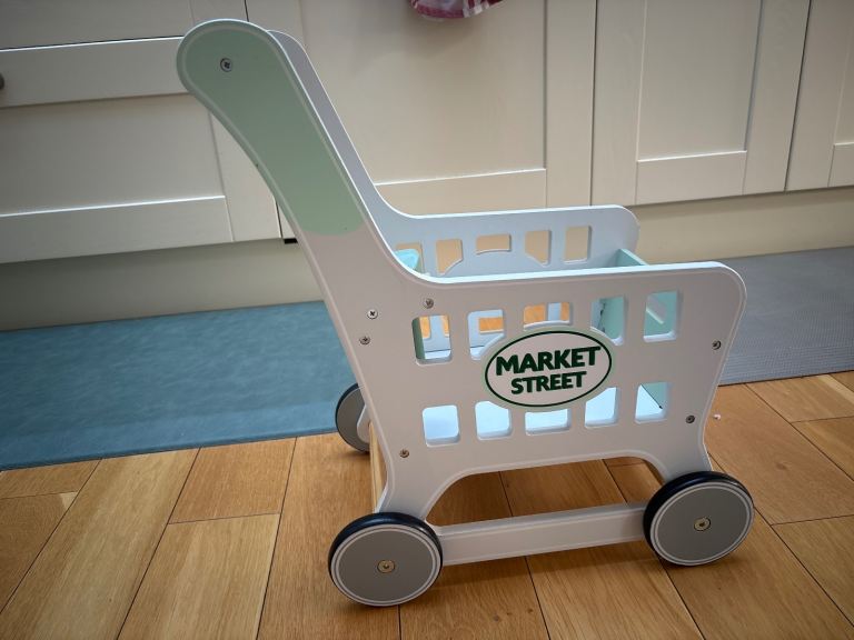 Wooden Toy Shopping Trolley - Market Street