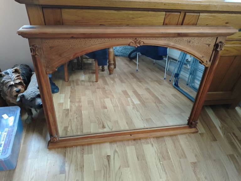 Antique pine mirror 