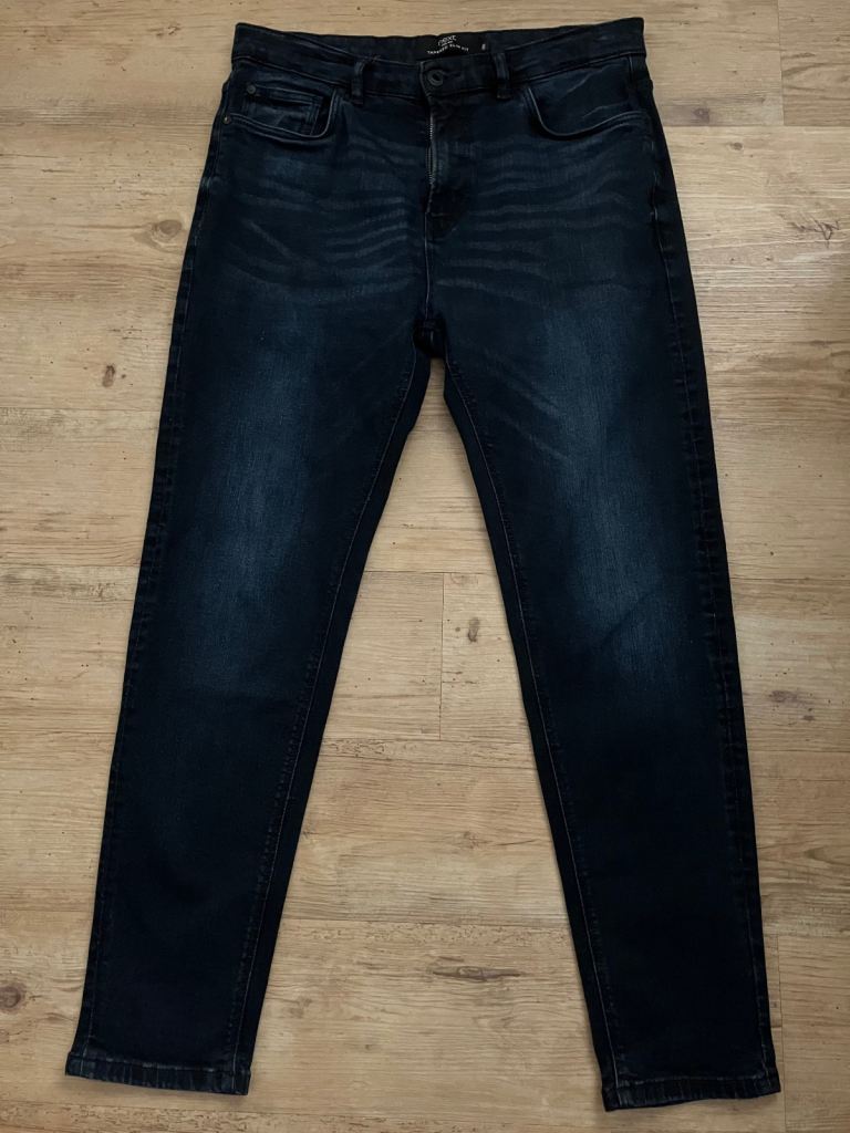 Mens Tapered  Slim Fit Jeans (Next) - Size 32S (Dk Blue)