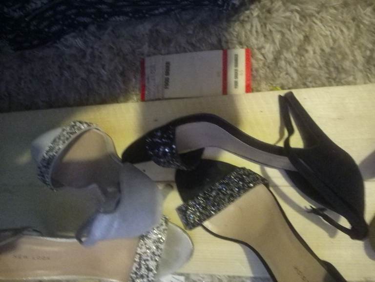 Strappy heals shoes size 6 a couple 6.5