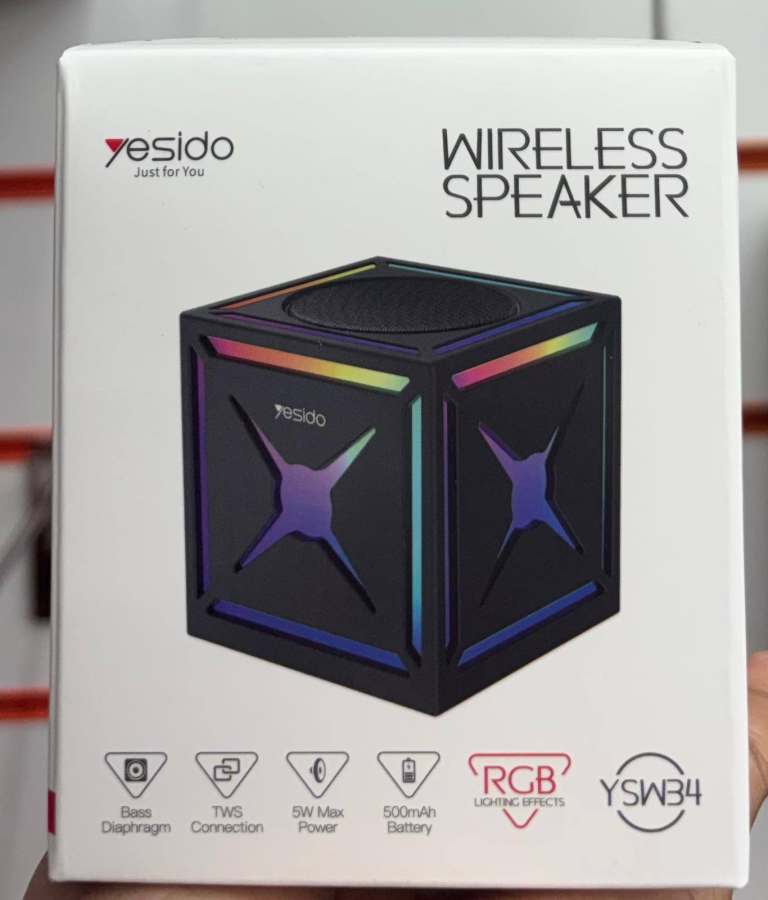Portable Bluetooth Speaker – Loud Sound, LED Lights, Rechargeable