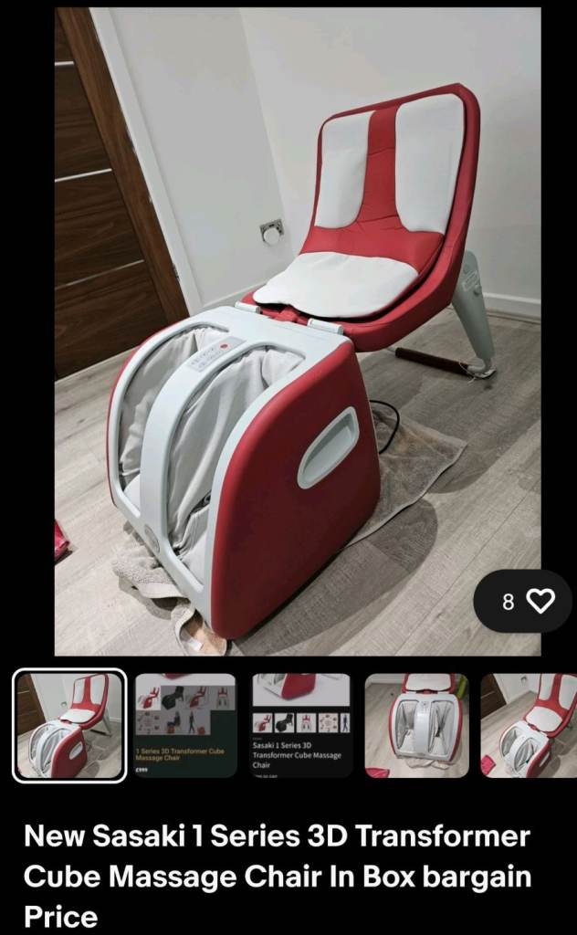 Sasaki 1 Series 3D Transformer Cube Massage Chair in box 