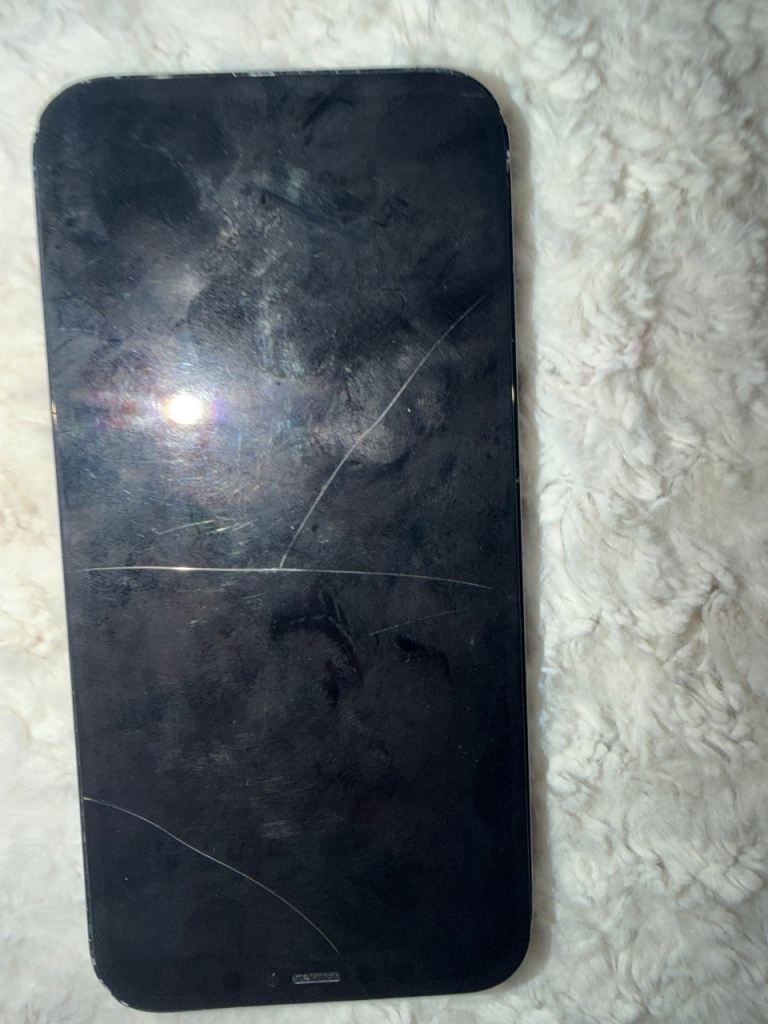 iPhone 12 Black – Cracked Screen & Back, Spares or Repair