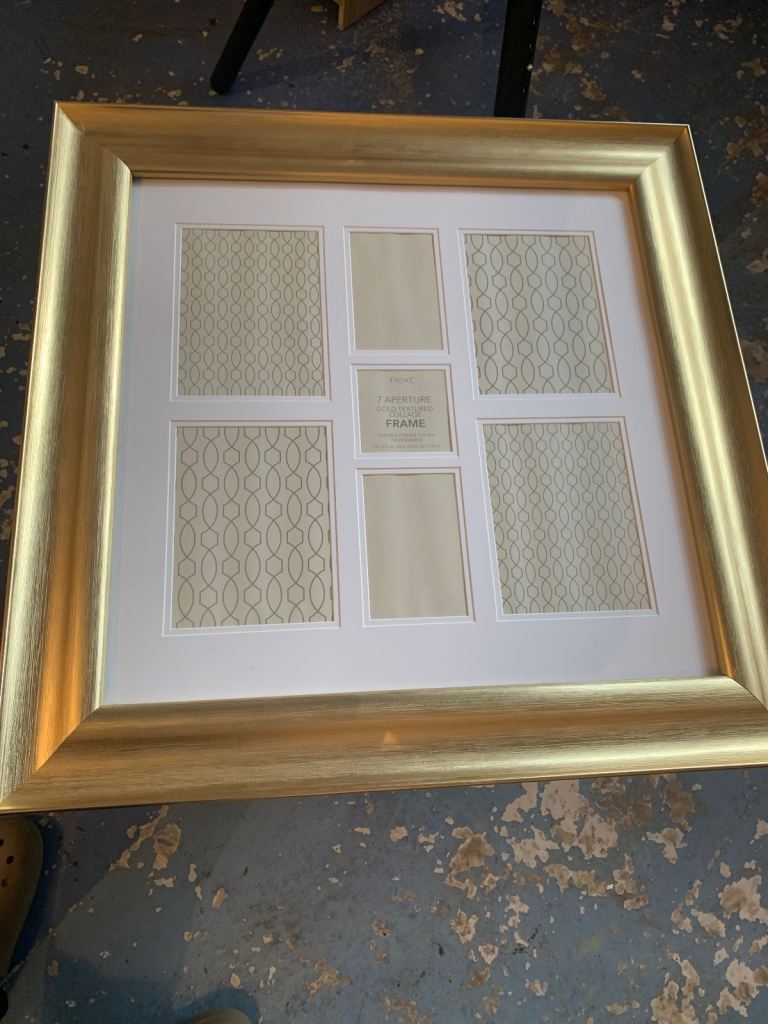 Large gold multi photo frame