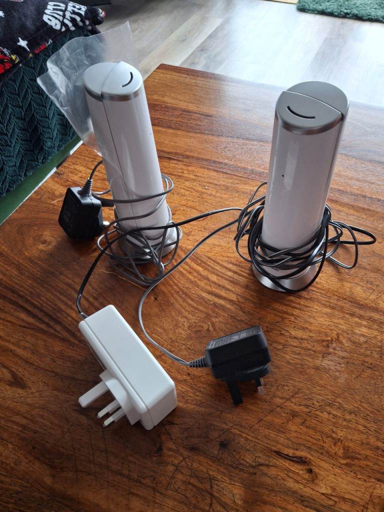 2 Panasonic cordless telephones plus a digital voice Adapter. 