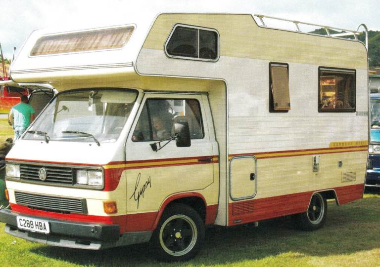 38. A framed magazine original featuring 1986 VW/Volkswagen Camper Reg C288HBA