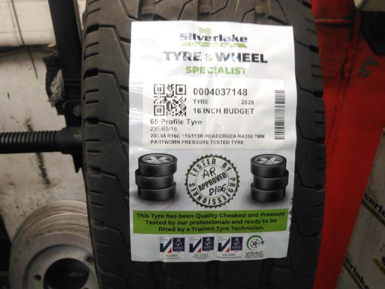 235 65 R16c 115/113r Roadcruza Ra350 7mm Partworn Pressure Tested Tyre