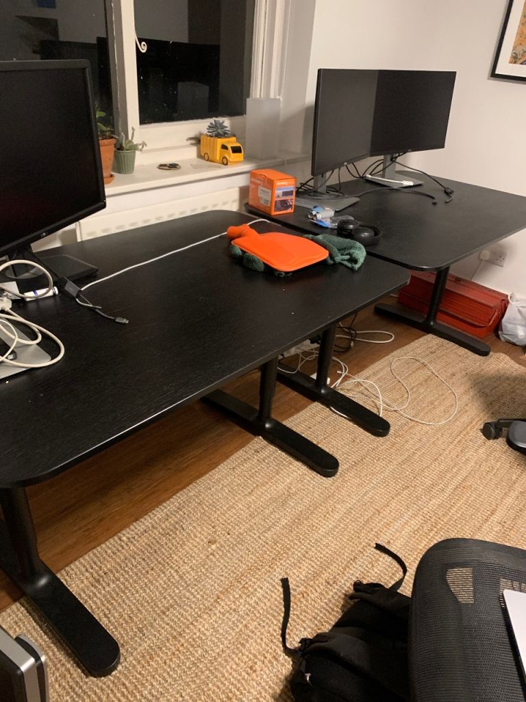 image for 2 x IKEA Bekant desk 120 x 80 cm