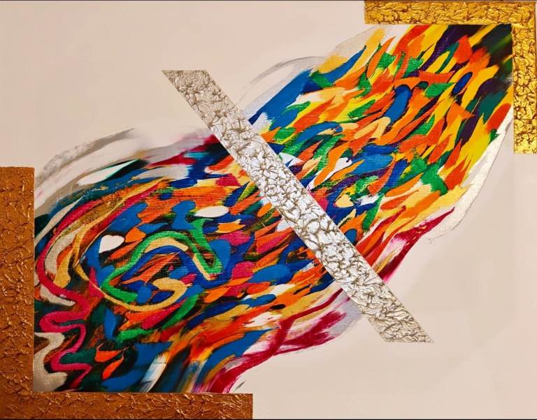 Stunning Original Abstract - "Chromesthesia" - 20x16” Textured Mixed Media