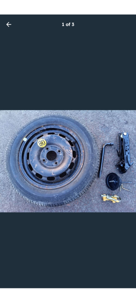 FORD FIESTA 2007 ZETEC SPARE WHEEL .
