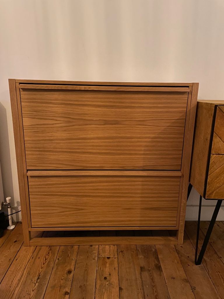 John Lewis Oak Shoe Storage Cabinet 