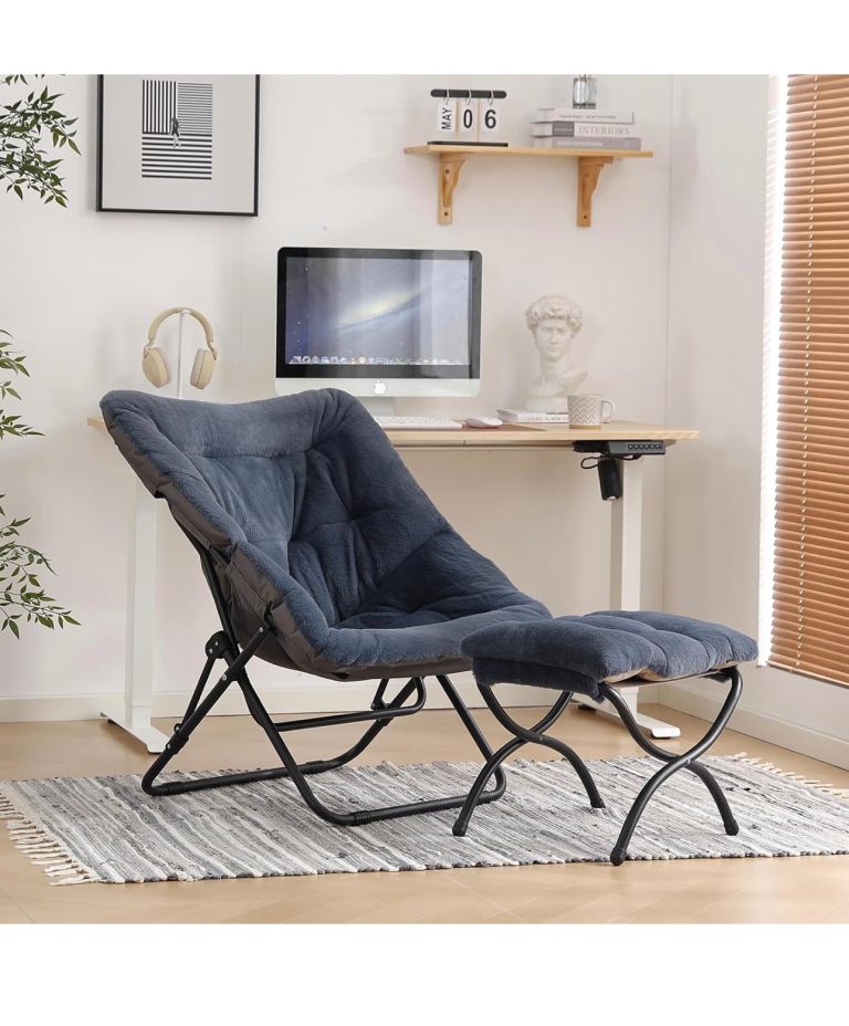 Saucer Chair With Ottoman New