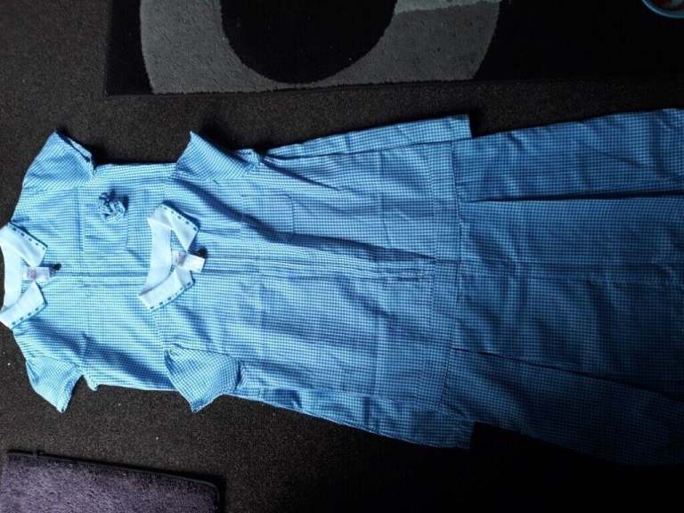Blue Girls School Uniform Dresses