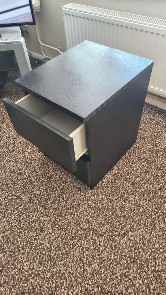 Black bed side cabinet 